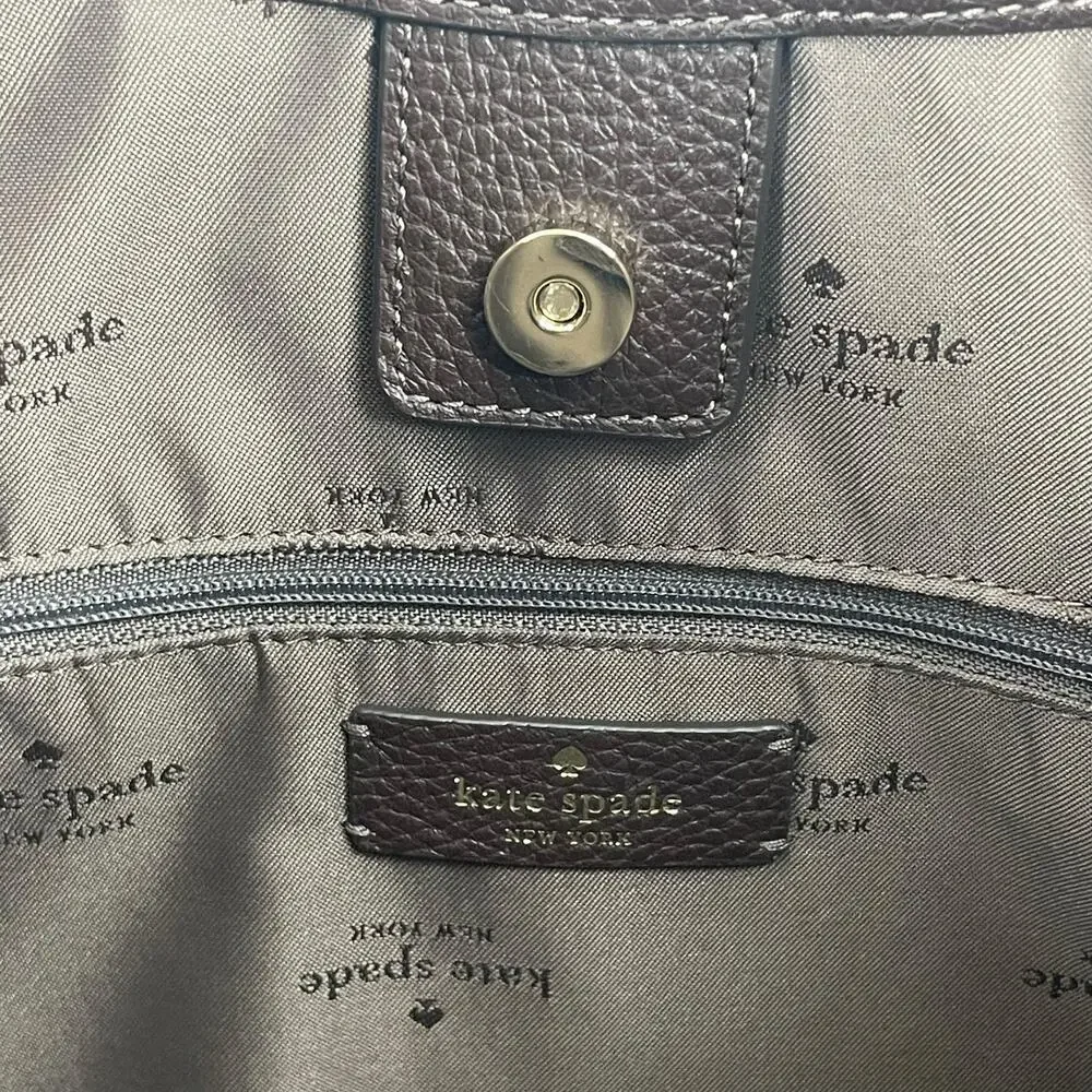 Kate Spade 454 Suede Large Shoulder Bag Lena Bifold Wallet Set Hot Fudge
